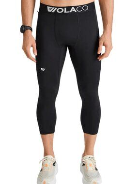 WOLACO Fulton 3/4 Compression Pant Men's S Baselayer Running Tight Athletic Gym